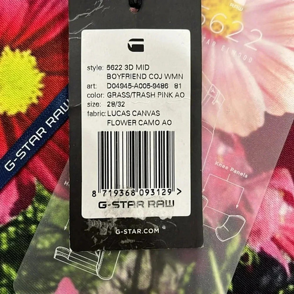 [W28L32] G-Star Raw Elwood 5622 3D Mid Waist Boyfriend Color Pants WMN - Picture 7 of 10